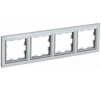 BRITE Рамка 4-местная РУ-4-БрА алюминий IEK