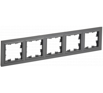 BRITE Рамка 5-местная РУ-5-БрГ графит IEK