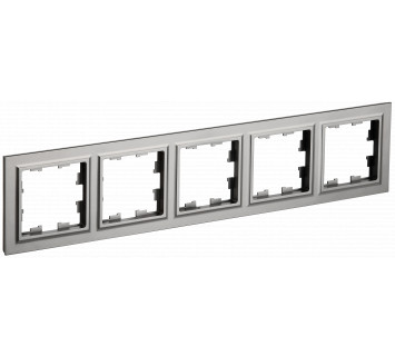 BRITE Рамка 5-местная РУ-5-БрС сталь IEK