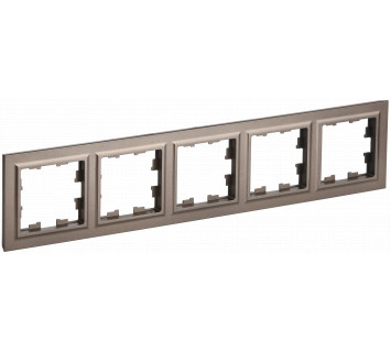 BRITE Рамка 5-местная РУ-5-БрТБ темная бронза IEK