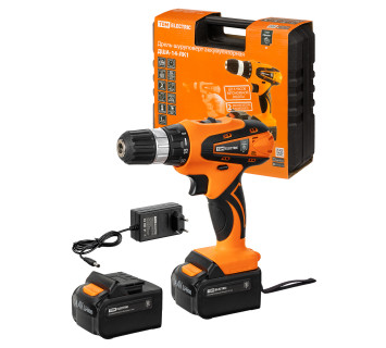 Дрель-шуруповерт акк. ДША-14-ЛК1 14 В, 1,3 А*ч Li-Ion 2 шт, 26 Нм, 0-1400 об/мин, кейс, 