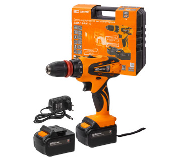 Дрель-шуруповерт акк. ДША-18-ЛК1-С 18 В, 2 А*ч Li-Ion 2 шт, 32 Нм, 0-1400 об/мин, кейс, 