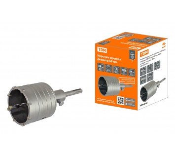 Коронка ударная по кирпичу и бетону, победит, SDS-Plus, d 68 мм, М22, в сборе, 