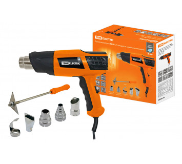 Набор, технический фен ТФ-01 и 6 предметов, мощность 1800 Вт, 2 режима, t от 50 до 650 C,