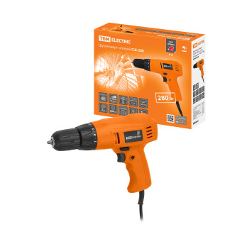 Шуруповерт сетевой СШ-280, 280 Вт, 12.5 Нм, БЗП, шнур 3 м, 