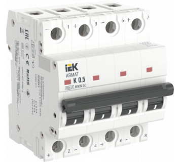 ARMAT Автоматический выключатель M06N-DC 4P K 0,5А IEK