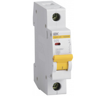KARAT Автоматический выключатель ВА47-29 1P D 25А 4.5кА IEK