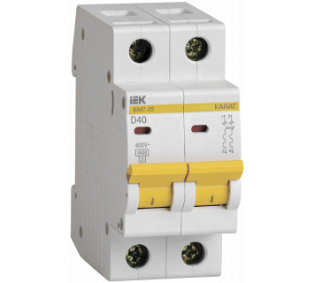 KARAT Автоматический выключатель ВА47-29 2P D 40А 4,5кА IEK