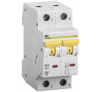 KARAT Автоматический выключатель ВА47-60M 2P B 63А 6кА IEK