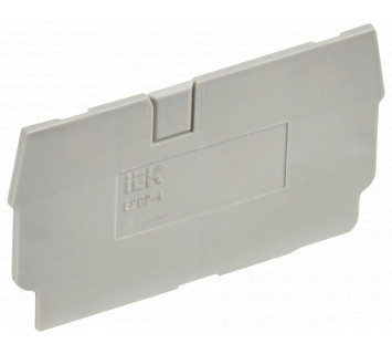 Заглушка для колодки клеммной CP 4мм2 серая IEK