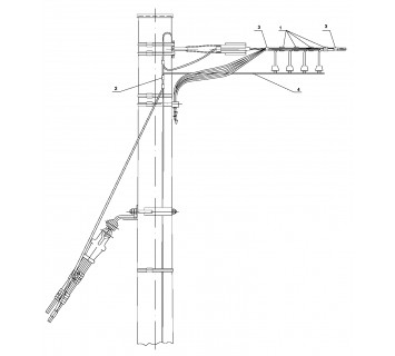 Установка ОПН на концевой деревянной опоре ВЛИ IEK