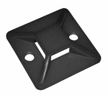 Площадка самоклеящаяся 25х25 черная под хомуты (100шт) IEK