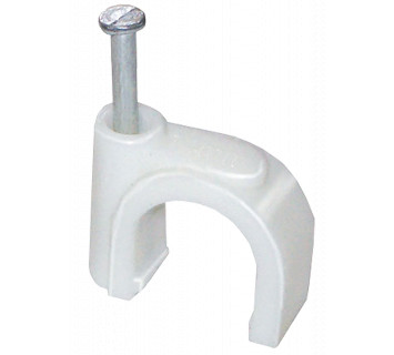 Скоба 20мм круглая пластиковая (100шт) IEK