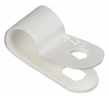 Скоба крепежная 6мм нейлоновая белая (50шт) IEK