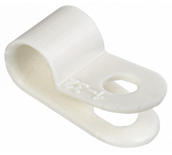 Скоба крепежная 5мм нейлоновая белая (50шт) IEK