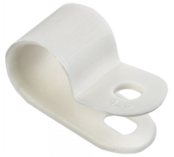 Скоба крепежная 9мм нейлоновая белая (50шт) IEK