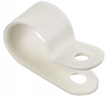 Скоба крепежная 12мм нейлоновая белая (50шт) IEK