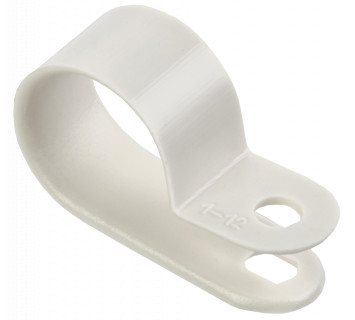 Скоба крепежная 16мм нейлоновая белая (50шт) IEK