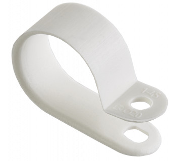 Скоба крепежная 20мм нейлоновая белая (50шт) IEK