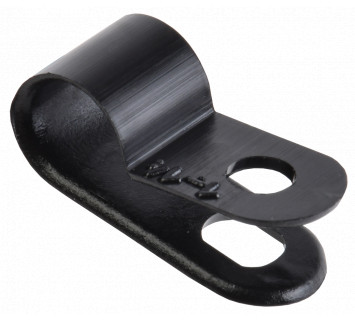 Скоба крепежная 6мм нейлоновая черная (50шт) IEK