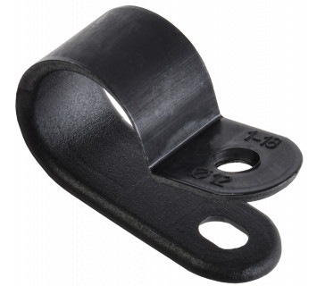 Скоба крепежная 12мм нейлоновая черная (50шт) IEK