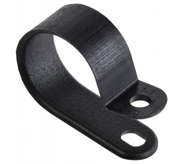 Скоба крепежная 20мм нейлоновая черная (50шт) IEK