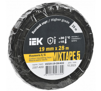 MIXTAPE 5 Изолента Х/Б 19мм 28м IEK