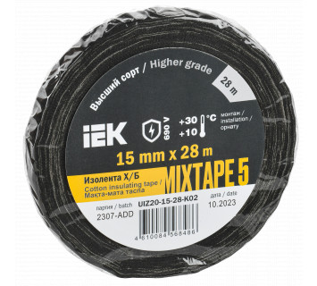 MIXTAPE 5 Изолента Х/Б 15мм 28м IEK