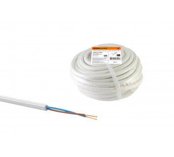Провод ПВС 2х6 ГОСТ (20м), белый TDM