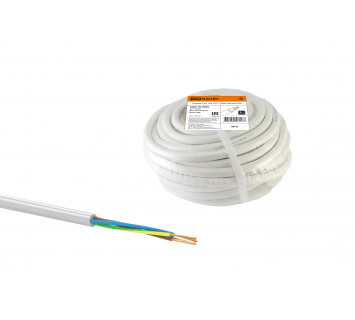 Провод ПВС 4х6 ГОСТ (20м), белый TDM