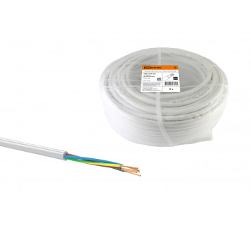 Провод ПВС 5х2,5 ГОСТ (50м), белый TDM