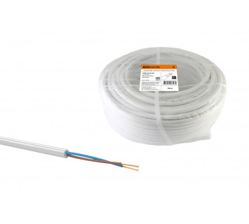 Провод ПВС 2х6 ГОСТ (100м), белый TDM