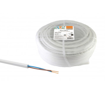 Провод ПВСмб 2х1 (100м), белый Народный