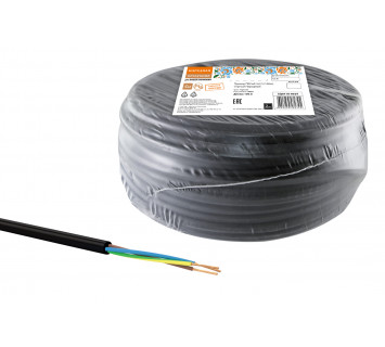 Провод ПВСмб 3х2,5 (100м), черный Народный