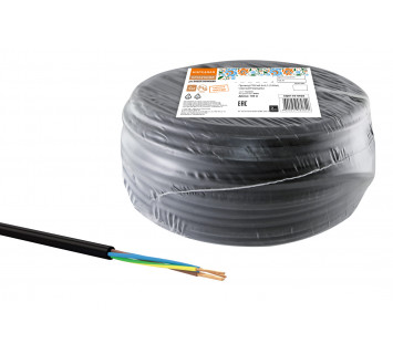 Провод ПВСмб 4х2,5 (100м), черный Народный