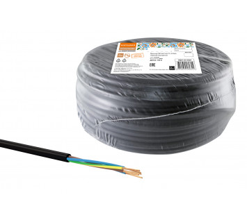 Провод ПВСмб 5х0,75 (100м), черный Народный