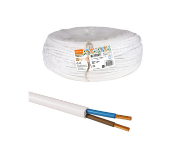 Провод ПВСмб 2х4 (100м), белый Народный