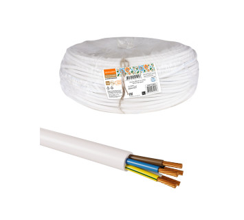 Провод ПВСмб 5х4 (100м), белый Народный