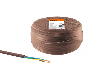 Провод ПВС 3х1,5 ГОСТ (5м), коричневый 