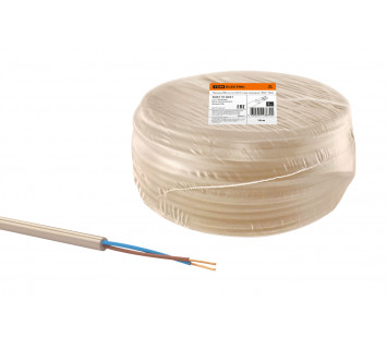 Провод ПВС 2х1,5 ГОСТ (10м), бежевый 