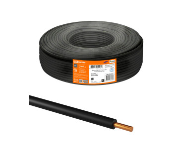 Провод ПуВнг(А)-LS 1х1,0 ГОСТ (100м), черный TDM