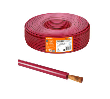 Провод ПуГВнг(А)-LS 1х6,0 ГОСТ (200м), красный TDM