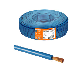 Провод ПуГВнг(А)-LS 1х6,0 ГОСТ (100м), синий TDM