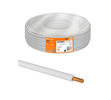 Провод ПуВ 1х4,0 ГОСТ (100м), белый TDM