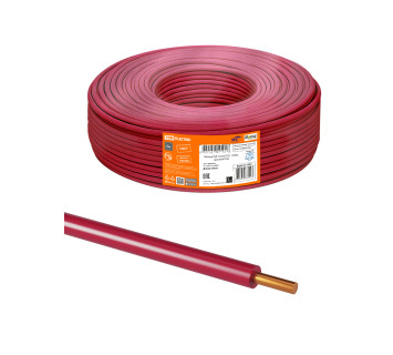 Провод ПуВ 1х10,0 ГОСТ (100м), красный TDM