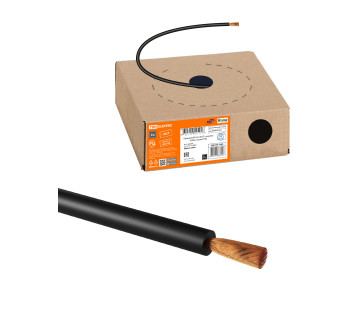 Провод ПуГВ 1х0,5 ГОСТ в коробке (250м), черный TDM