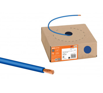 Провод ПуГВ 1х1,5 ГОСТ в коробке (100м), синий TDM