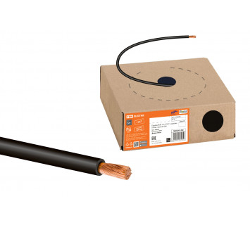 Провод ПуГВ 1х1,5 ГОСТ в коробке (100м), черный TDM