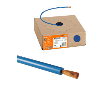 Провод ПуГВнг(А)-LS 1х0,75 ГОСТ в коробке (200м), синий TDM