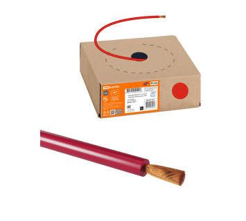 Провод ПуГВнг(А)-LS 1х1,5 ГОСТ в коробке (100м), красный TDM